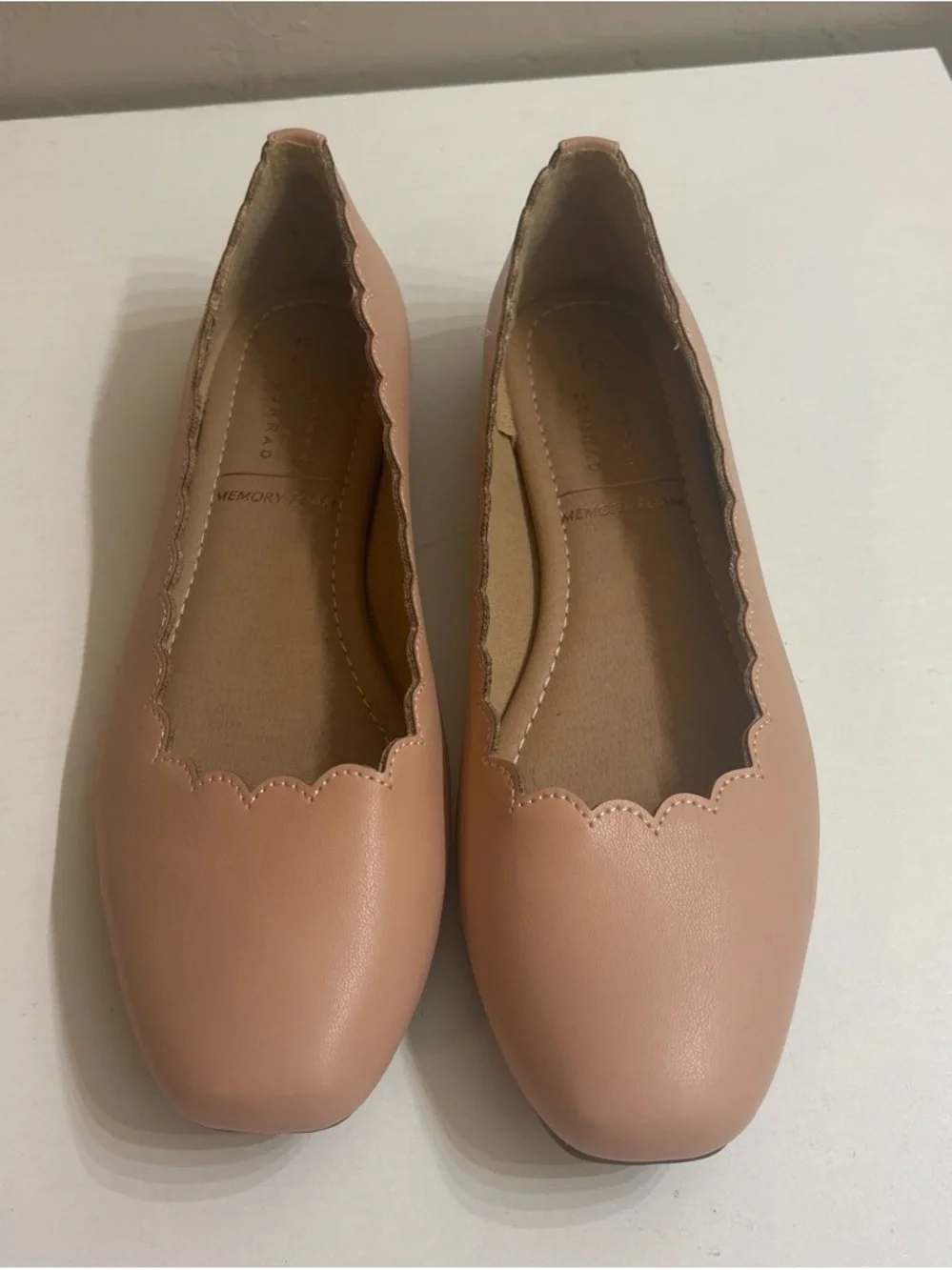 LC Lauren Conrad Blush Scalloped Ballet Flats
